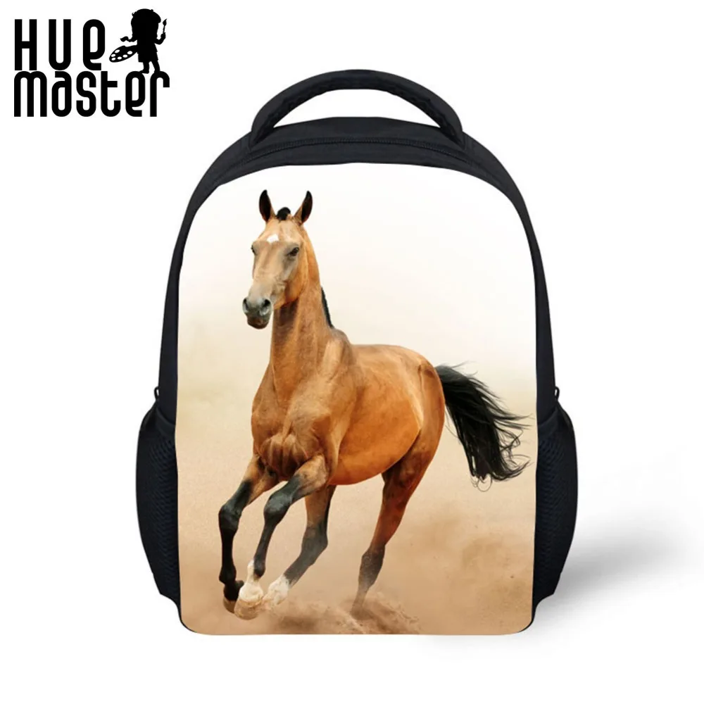 12 дюймовый школьный рюкзак с рисунком лошади подходит для мальчиков и девочек