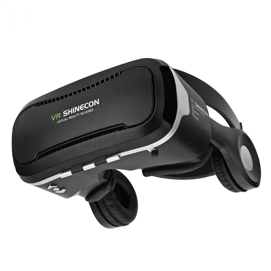 VR Shinecon 4,0 стерео виртуальной реальности смартфон 3D очки гарнитура Google VR коробка наушников Управление кнопка для 3,5-5," мобильный