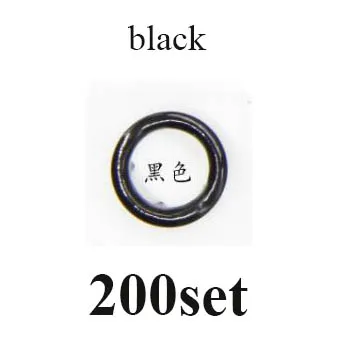 200set black Простой в использовании инструмент плоскогубцы высокое качество латунь 9,5 мм зубчатая Кнопка 200 набор 20 цветов крепеж пресс-шпильки попперы пряжки - Цвет: 200set black