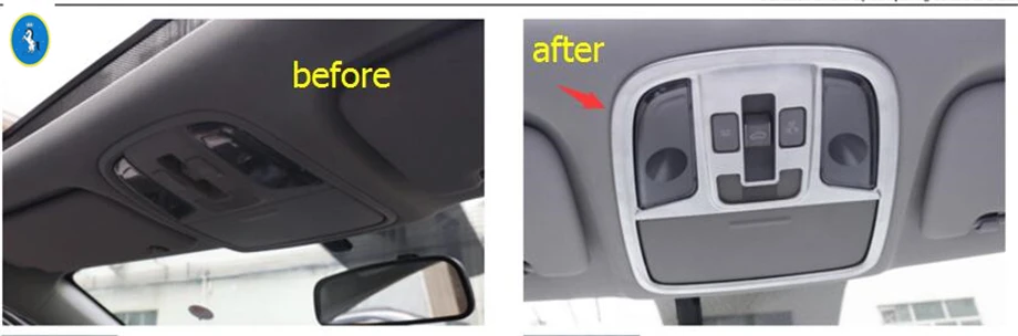 Yimaautotrims авто аксессуары передняя+ задняя Крыша лампы для чтения накладка 3 шт. для KIA Sportage ABS
