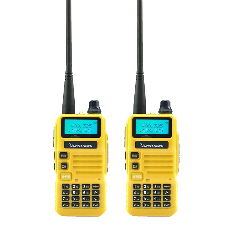 Yellow 2 шт Quansheng UV-R50 портативная рация 5 Вт 2800 мАч Двухдиапазонная портативная Мобильная радиоприемопередатчик Hf радиостанция Ham CB Baofeng Uv-5r - Цвет: Yellow