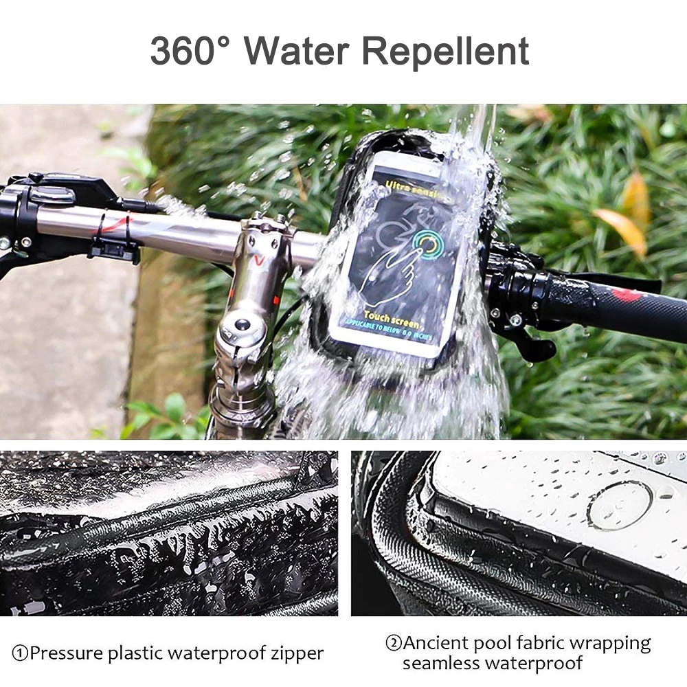 waterproof bike bicycle cell phone holder 6 0 inch motorcycle handlebar mobile phone holder stand bag for iphone x xs 8 7 xiaomi free global shipping