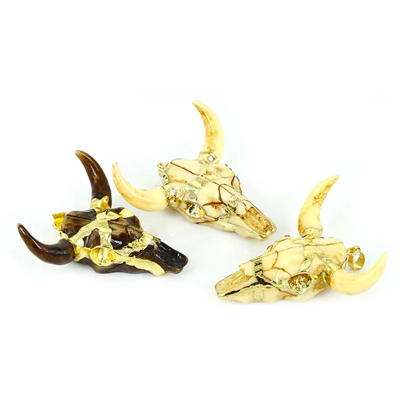 Винтажное ожерелье с подвеской в виде головы козы Очаровательное коровы быка