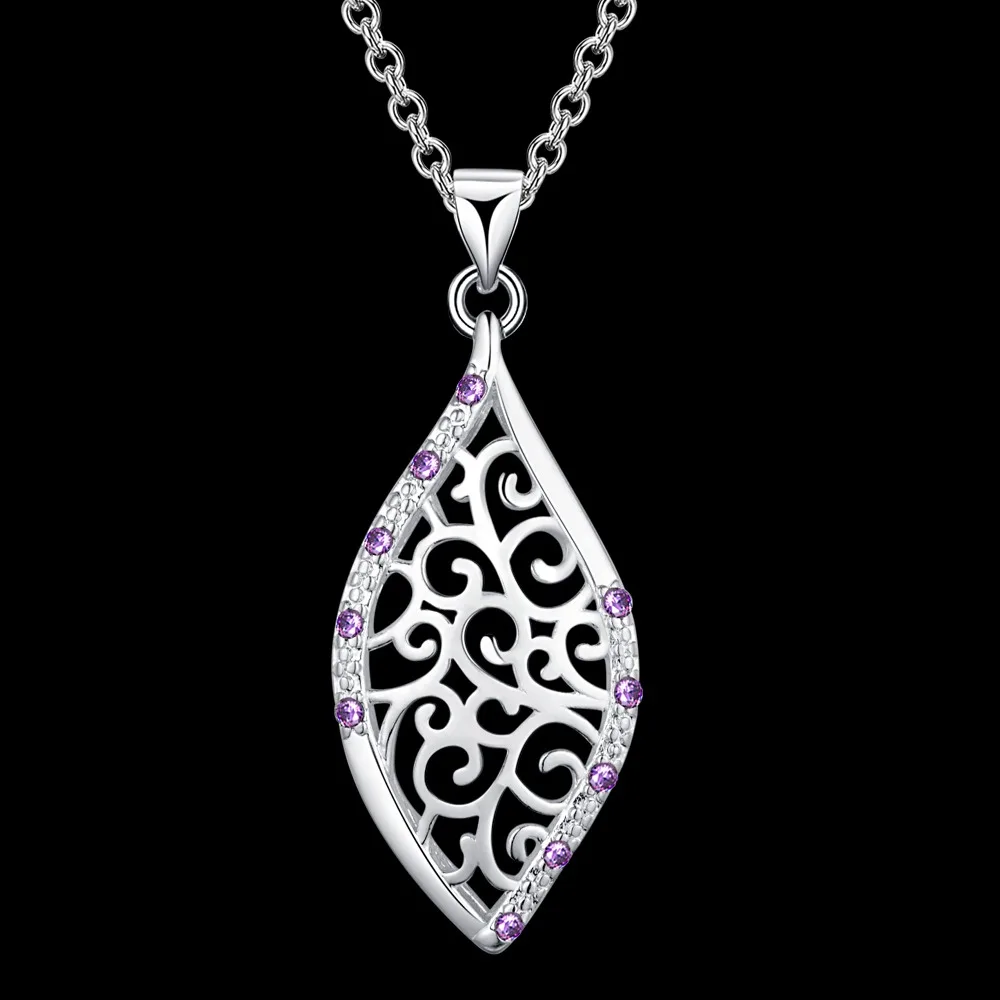 Бесплатная доставка посеребренная Ожерелье серебряные ювелирные изделия