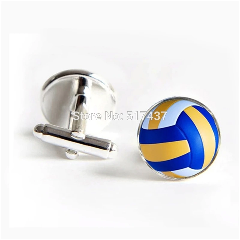 2017 оптовая продажа пляжные Запонки &quotволейбол&quot пляжный волейбол запонки