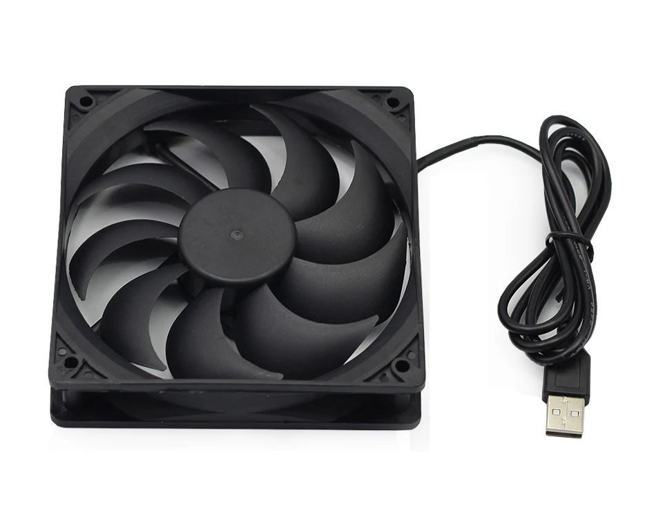 5v 120 мм USB2.0/3,0 ПК Разъем вентилятора постоянного тока Радиатор Высокое качество вытяжной вентилятор ТВ компьютерной приставки к телевизору охлаждения домашних животных Коробка Кулер
