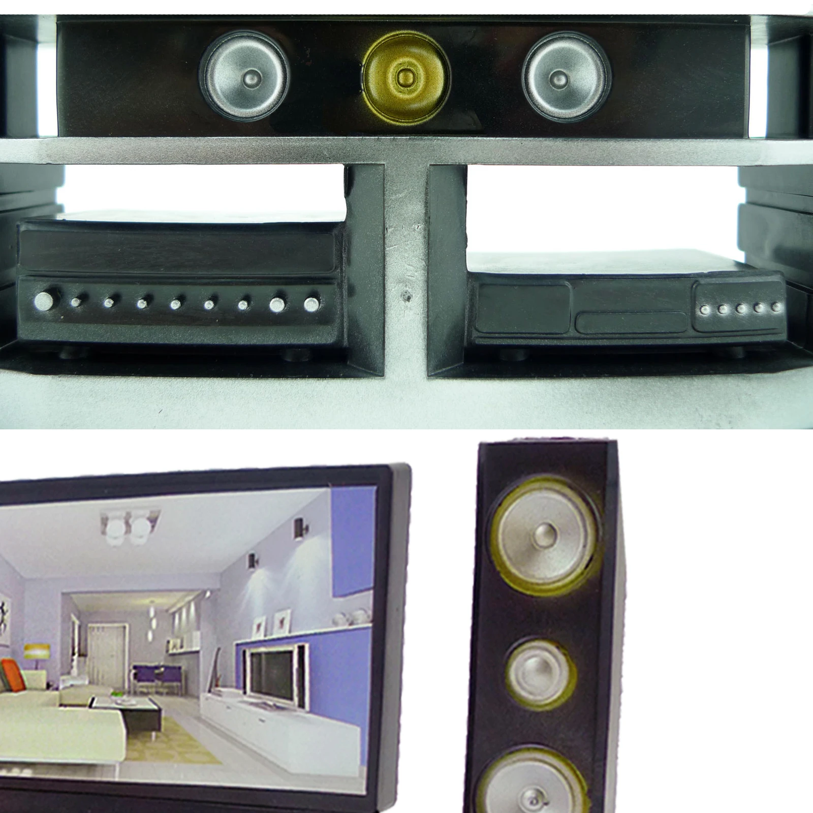 Мини Hi-Fi 1:6 мебель для гостиной ТВ домашний кинотеатр шкаф куклы Барби одежда