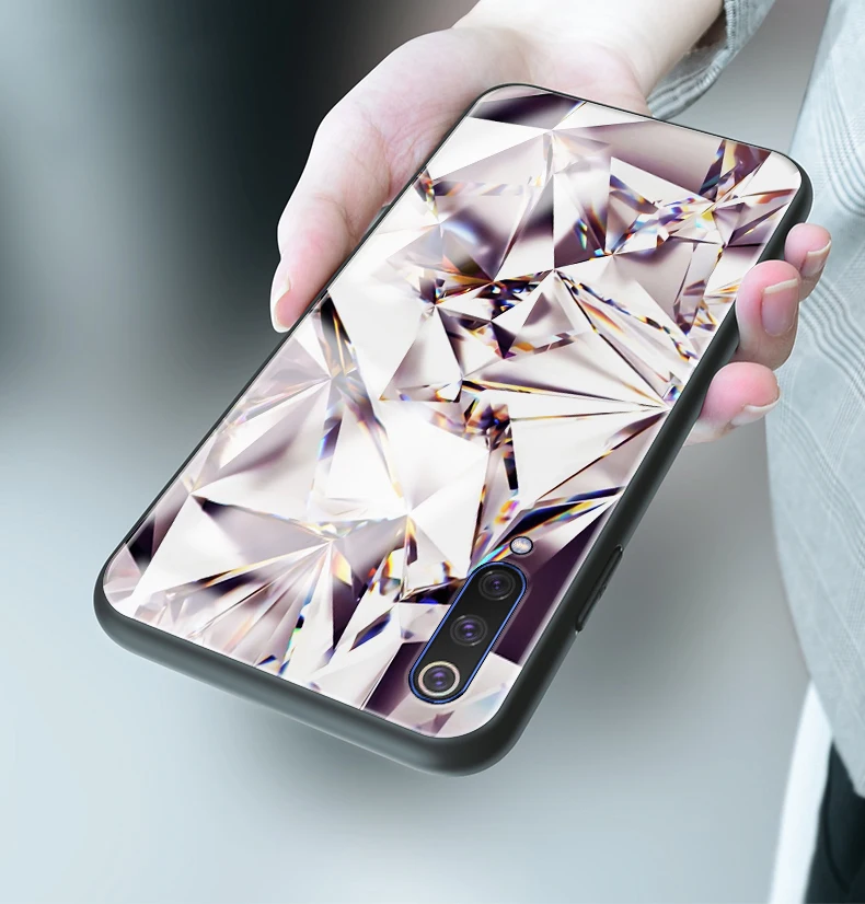 Для samsung Galaxy A50 чехол A505 A 50 для Fundas samsung A50 чехол, покрытие, стекло, милые блестящие бриллианты, девушка 360, Роскошный чехол для телефона