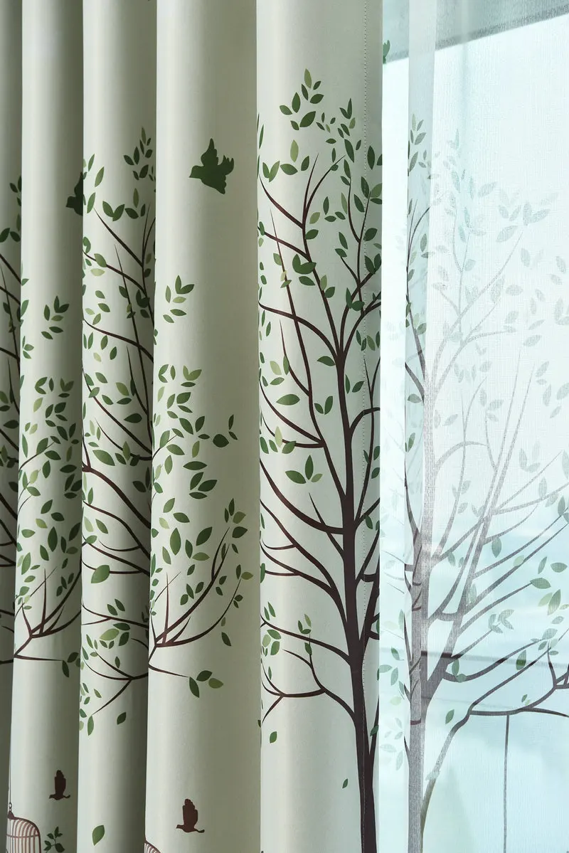 Штора светонепроницаемая с принтом занавеска для окон гостиной/кухни готовая к