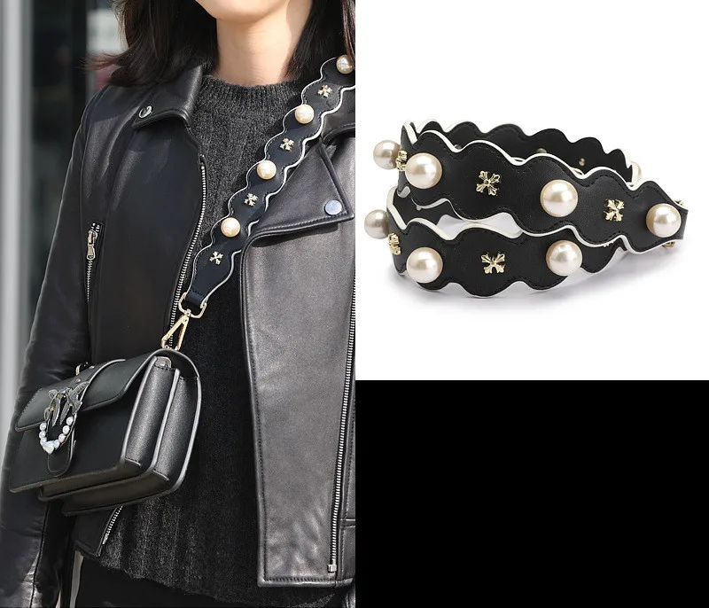 2018 Strap You Split Leather Shoulder With Pearl Women Bag Accessory Famous Brand Ladies Long | Багаж и сумки