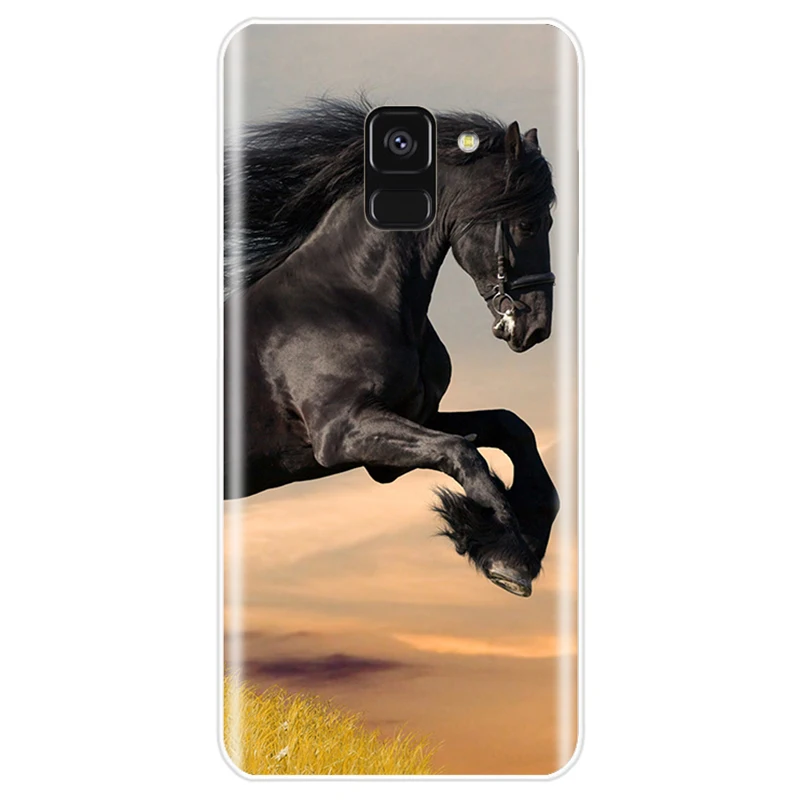 Чехол для телефона из ТПУ с лошадью Samsung Galaxy A5 A7 A8 2015 A3 2016 2017 A9 2018 | Мобильные
