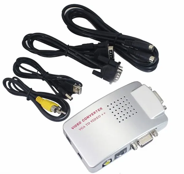 2 шт. VGA к ТВ AV RCA адаптер сигнала конвертер видео переключатель Box разъем|box sample|box