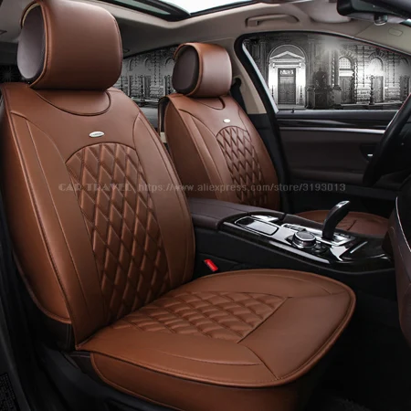 Coffee standard Спереди и сзади) специальный кожаный сидений автомобиля для Chevrolet Cruze Captiva Trax LOVA паруса авто аксессуары Тюнинг автомобилей - Название цвета: Coffee standard