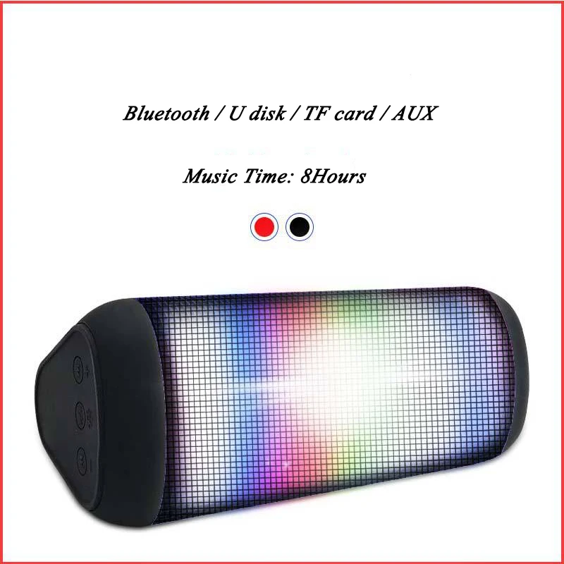Красочные Bluetooth Динамик светодиодный проблесковые маячки TF карты Беспроводной AUX с функцией превосходной
