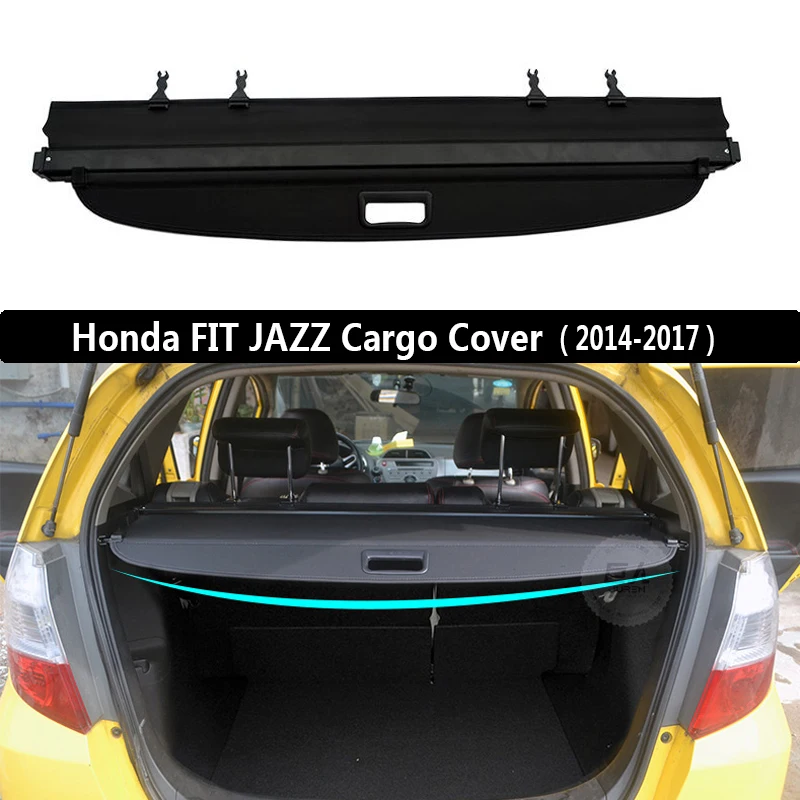 For Honda FIT JAZZ 2014-2017 Rear Cargo Cover privacy Trunk Screen Security Shield shade (Black beige) Auto Accessories | Автомобили и