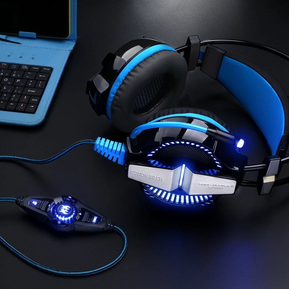 KOTION каждый G7000 USB Игровые наушники С микрофоном 7 1 Surround Sound стерео вибрации