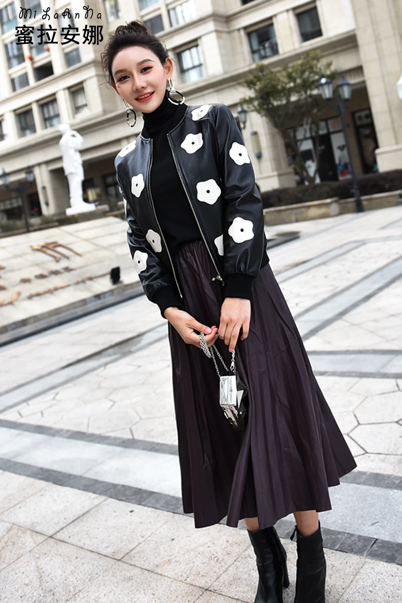 Для женщин короткие кожаные clothing2018 новый корейский вариант body выращивания леди
