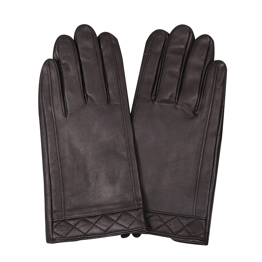 New Business Leather Gloves Men'S Winter Warm Thickening Plus Velvet Touch Screen Driving Sheepskin Gloves M18006-5