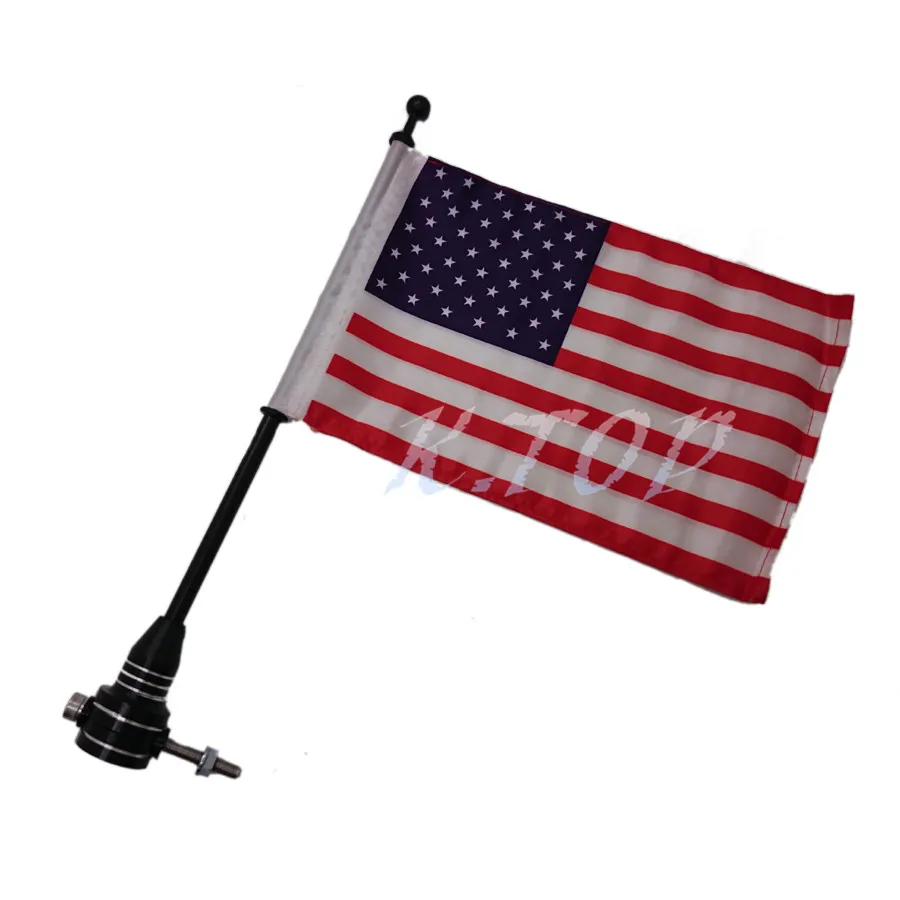 Мотоциклы черного цвета с ЧПУ заднее боковое Крепление багажная стойка Флаг США