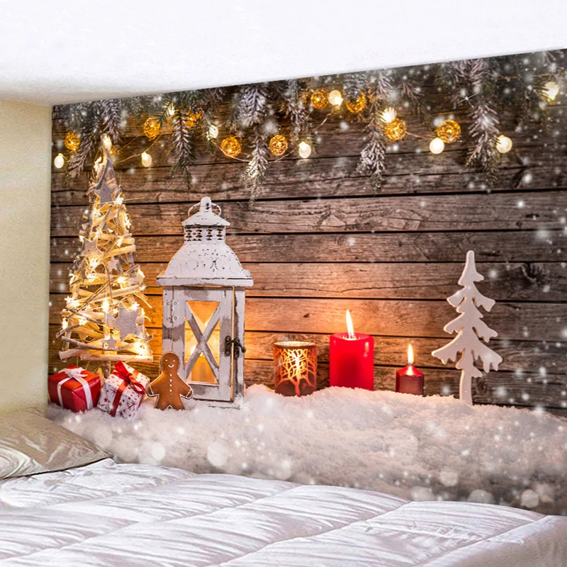 Настенный гобелен маяк снежинка Рождество для квадрата с Новым годом племя стиль