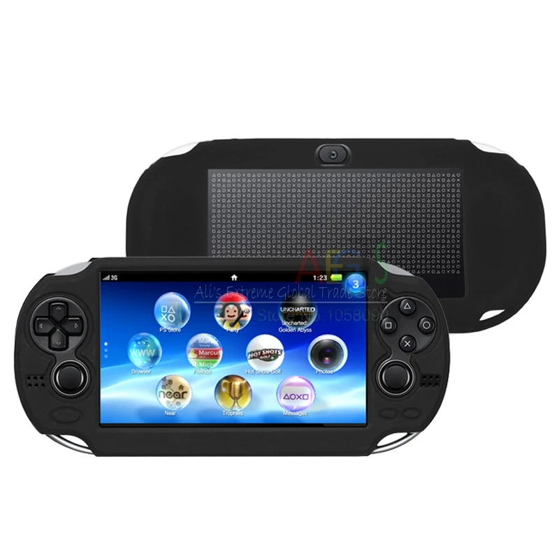 Черный силиконовый чехол для PSV 1000 гель PS Vita PSVita защитный Sony Psvita игры тпу чехол|case