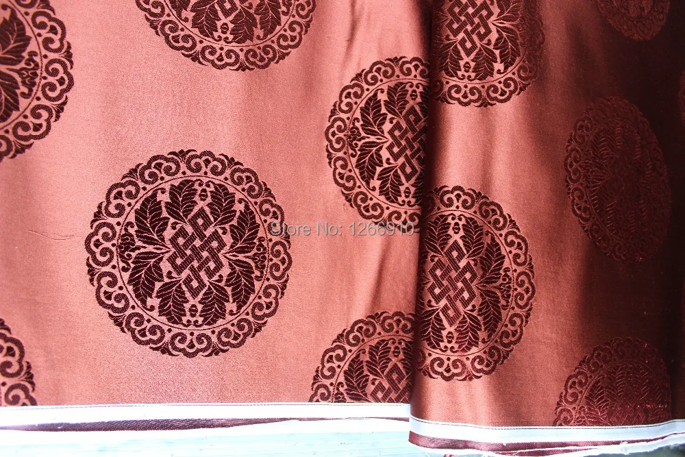 Китайская шелковая парчовая ткань Чонсам Подушка красный кофе 12 см круглая