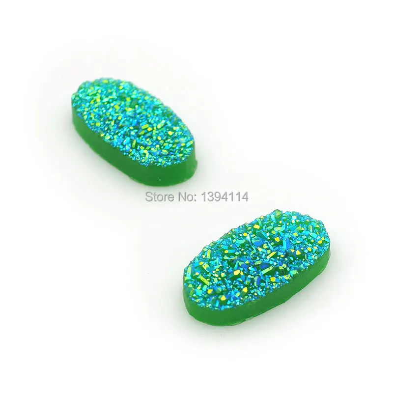 17*10*3mm Mixed Colors Plastic Druse Filigree Oval Charms Of Double Loops Fit For Making Necklaces Jewelry | Украшения и