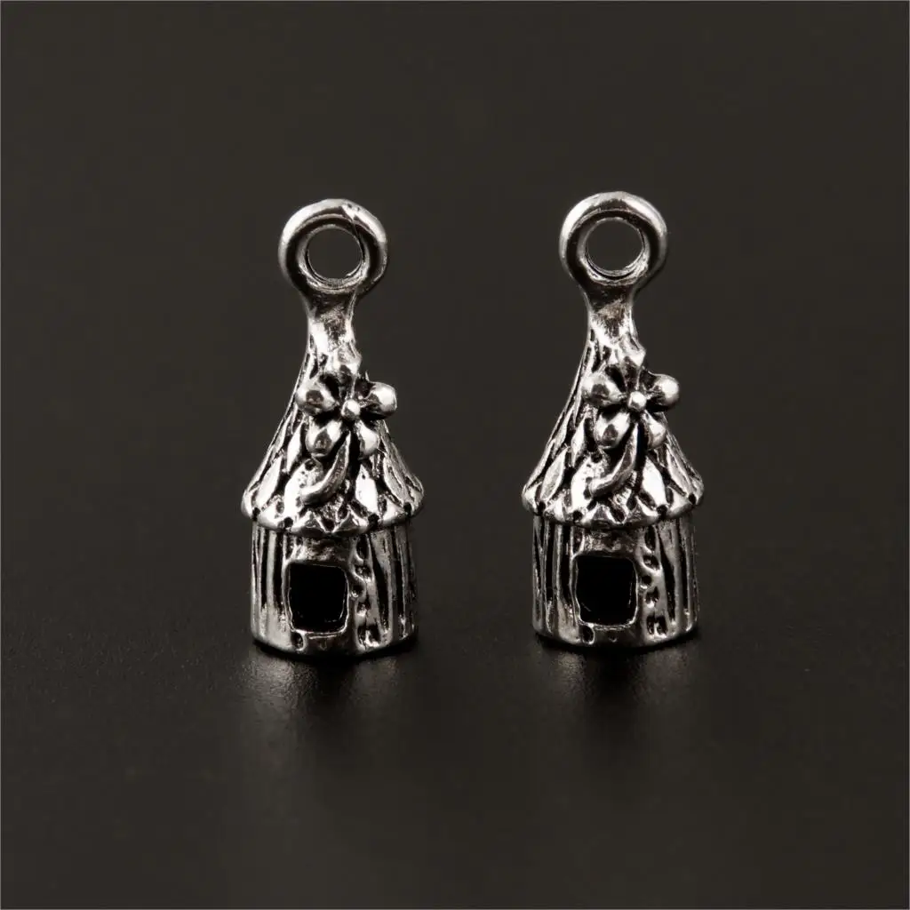 20 шт Серебряный цвет подвески для дома кулон в виде домика здание изготовления