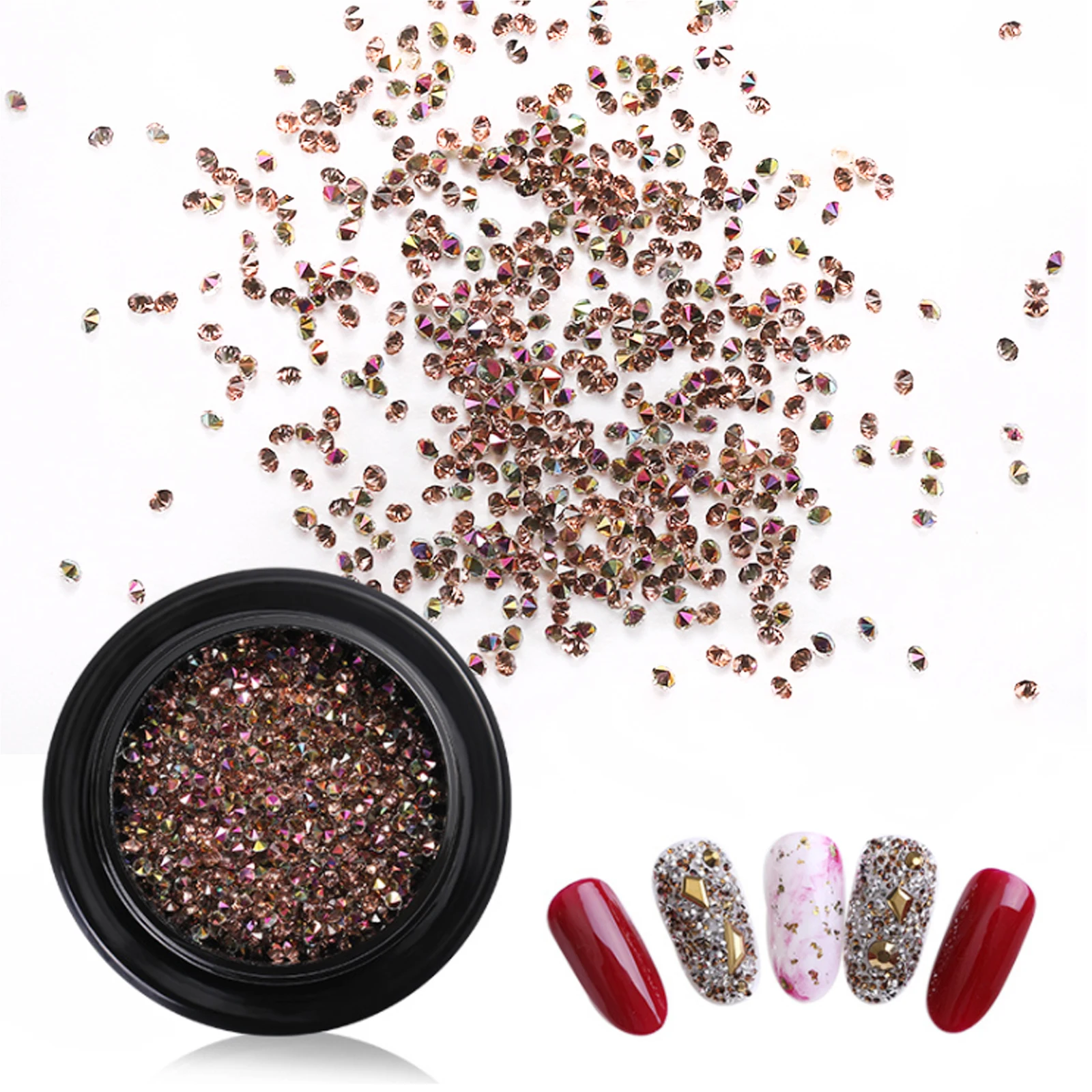 9 коробок/набор кристаллы для украшения ногтей|Стразы и украшения| |