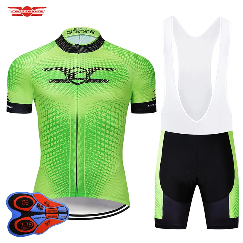 Jersey and bib pant Crossrider, забавная велосипедная майка 9D, набор, MTB, велосипедная одежда, Ropa Ciclismo, велосипедная одежда, мужская короткая одежда, Майо, кюлот, костюм - Цвет: Jersey and bib pant
