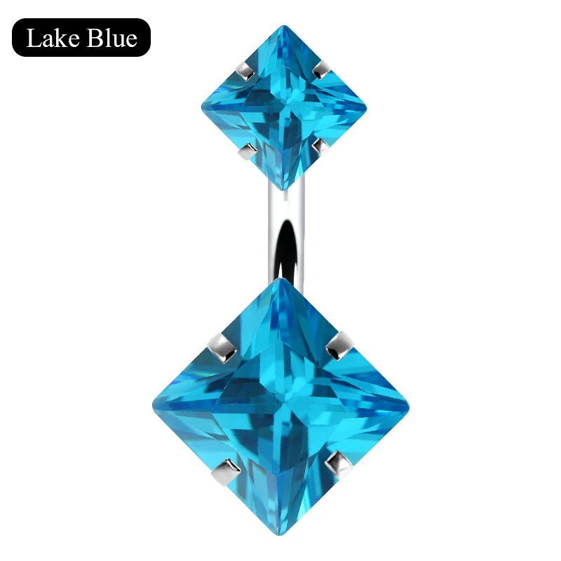 M32270 QCOOLJLY разноцветные CZ пупок хирургическая Нержавеющая сталь живота кнопки-шармы ювелирных изделий для Для женщин вечерние тела шпильки для пирсинга - Окраска металла: M32270