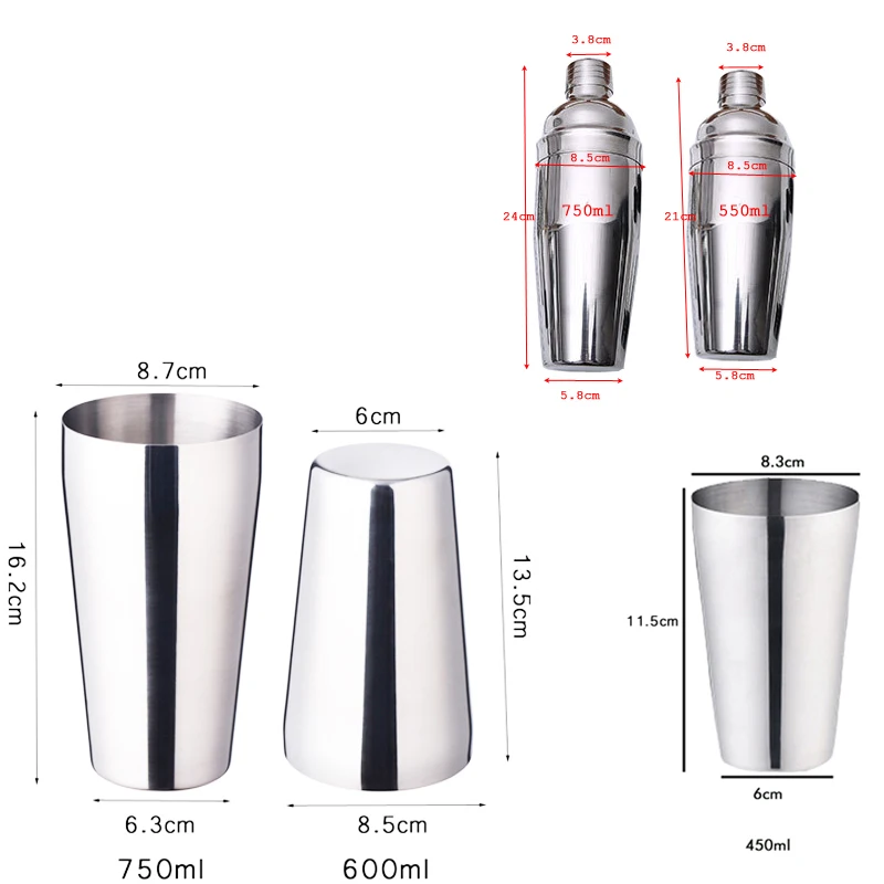 14 шт шейкер для коктейлей из нержавеющей стали Бостонский коктейльный венчик