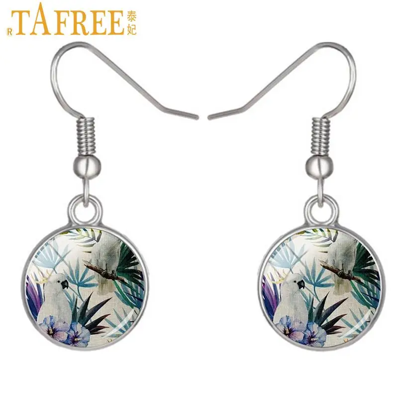 Серьги-подвески TAFREE с изображением цветка Жизни дерева птицы прекрасные фото