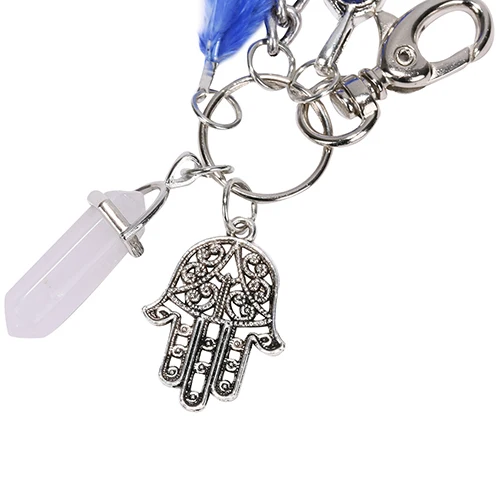 Брелок для ключей в стиле бохо Ловец снов опал камень кисточки перья кулон пальма