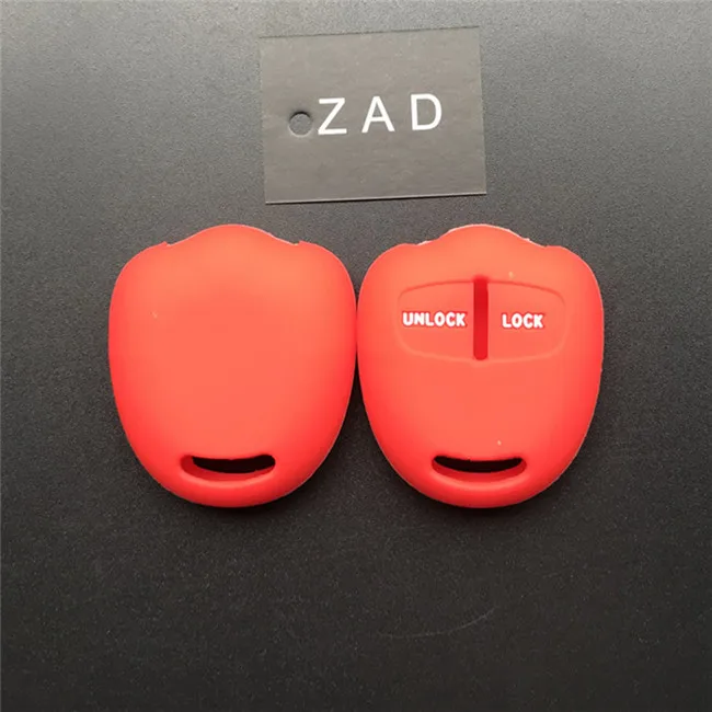 ZAD силиконовый защитный чехол для ключей Автомобильный Футляр для ключей для Mitsubishi Outlander Colt LANCER Grandis Pajero Спортивные запчасти - Название цвета: Красный