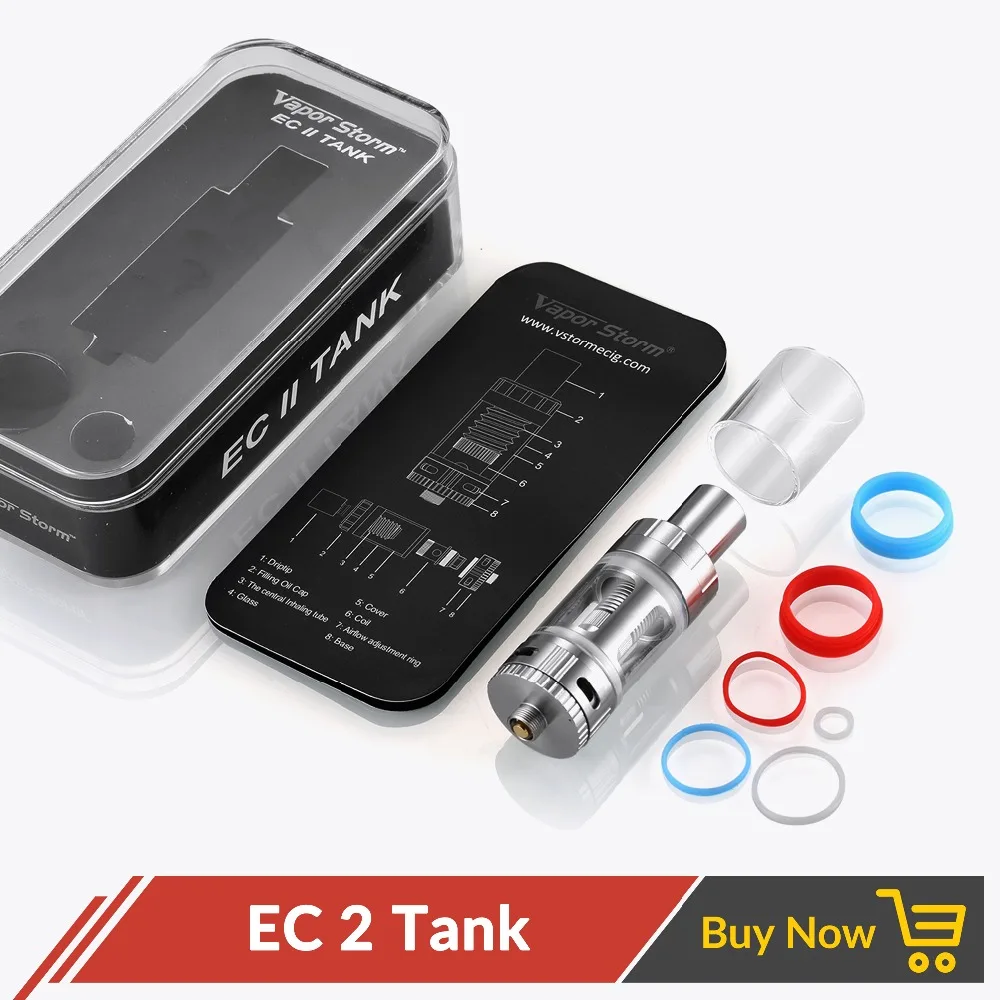 Оригинальный бак Vapor Storm EC 2 со сменной катушкой 0 5 Ом атомайзера II для боксмод A19