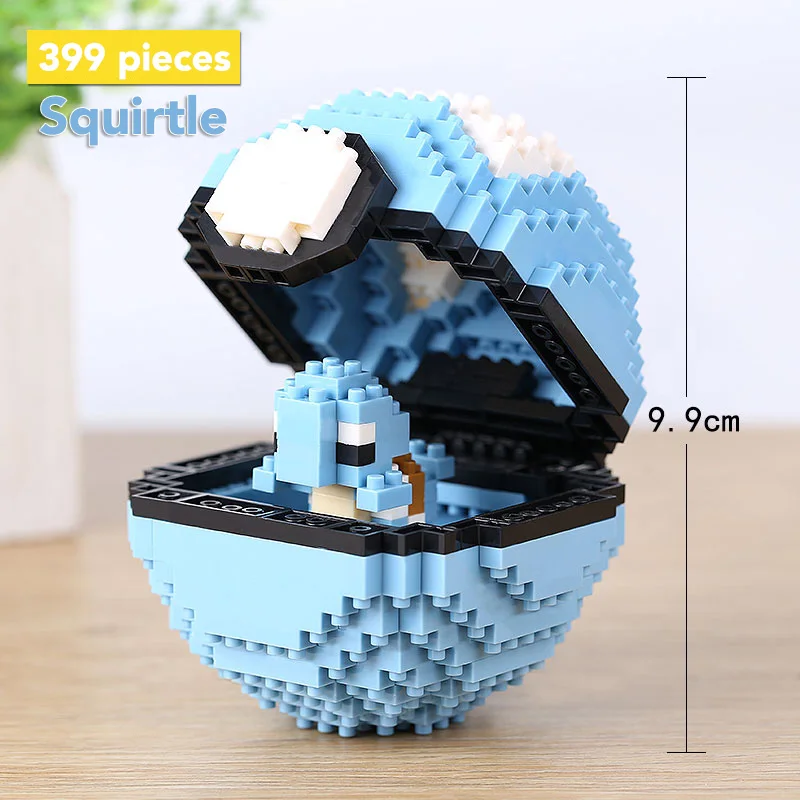 Squirtle Монстр мяч блок Poke Mon строительный стек мальчик фигурка кирпичная игрушка Minecrafted малыш ребенок пикачус чармандерс Psyducks Cubones - Цвет: Squirtle