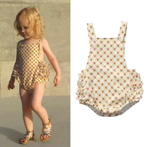 Новинка 2017 Одежда для новорожденных девочек кружевной комбинезон с оборками