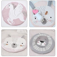 nordic kids play mat cotton round carpet rugs animals play mat for gym cotton unicorn blanket floor carpet for kids room decor