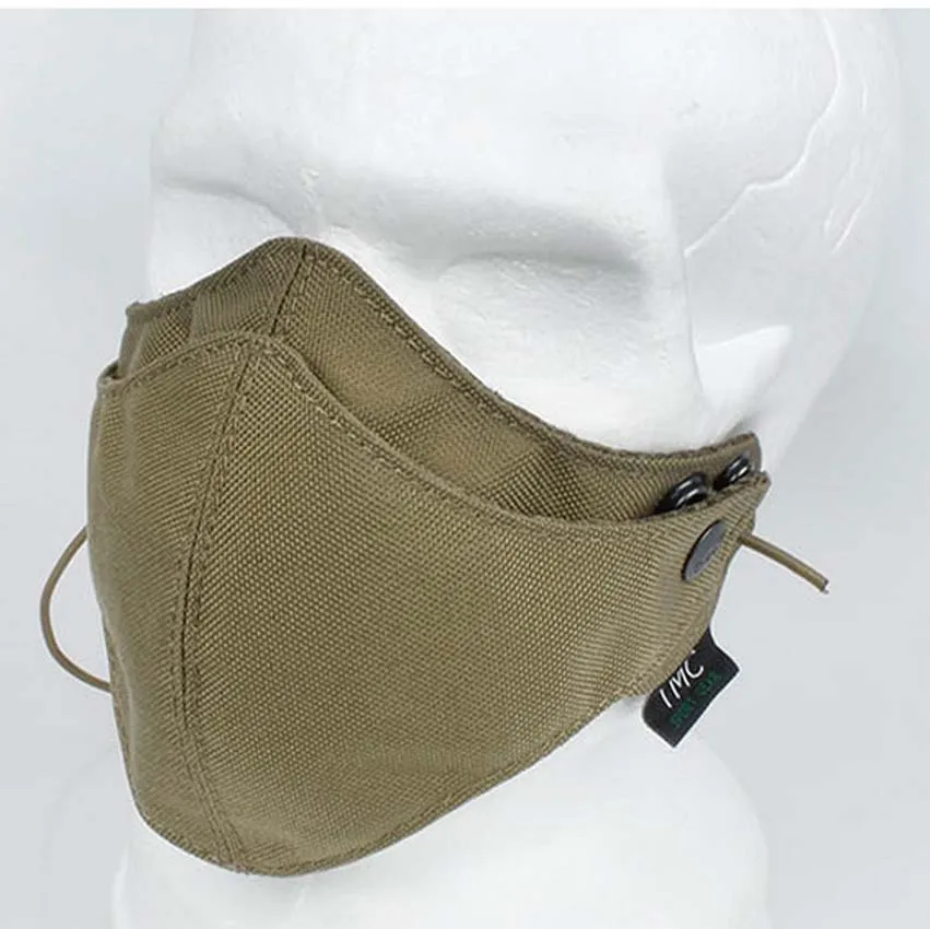 TMC Регулируемый Cordura Половина лица Ma sk тактическое Защитное снаряжение Лесной Камуфляж Ma sk - Цвет: Khaki