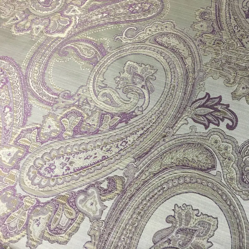 Brown Purple Винтажная жаккардовая тканая обивка с узором пейсли, фиолетовый цвет, обивка дивана, ткань, мебель, кровать, интерьер, кресло, ткань 140 см, Распродажа по метрам - Цвет: Brown Purple