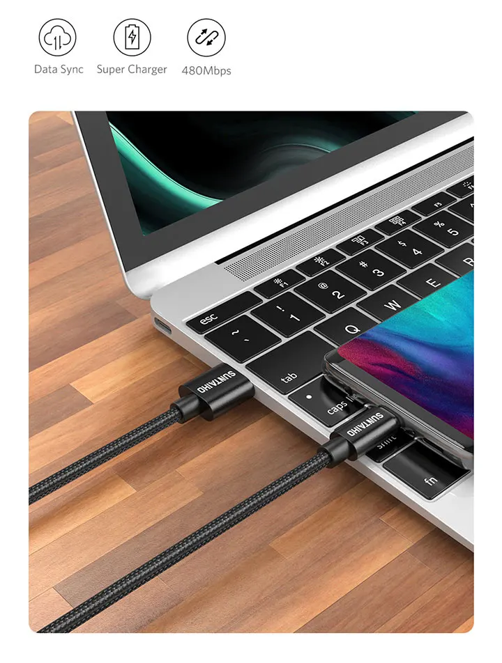 Suntaiho 2.4A usb кабель для айфона X зарядный кабель для айфона XR MAX XS 8 7 6 plus 5 s USB кабель для передачи данных телефонный провод для быстрой зарядки