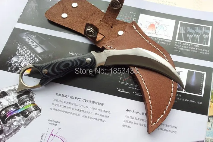 SK003 Открытый нож из нержавеющей стали karambit тактический нож karambit нож с фиксированным лезвием G10 Ручка