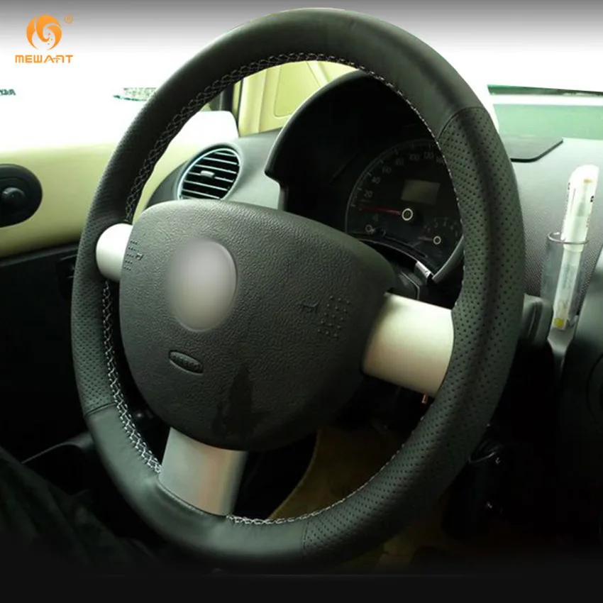 Чехол на руль MEWANT для 2004 2005 2006 2007 2008 2009 2010 VVolkswagen VW Beetle черная искусственная кожа
