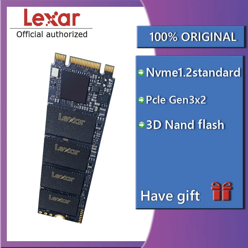 Lexar NM500 128 ГБ 256 ГБ 512 Гб PCIe Gen3x2 Внутренний твердотельный накопитель M.2 2280 NVMe HDD жесткий диск SSD для ноутбуков
