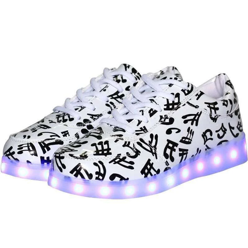 USB charging 8 colors led luminous shoes men couples casual colorful light up size 35-44 neon zapatillas con luces | Обувь