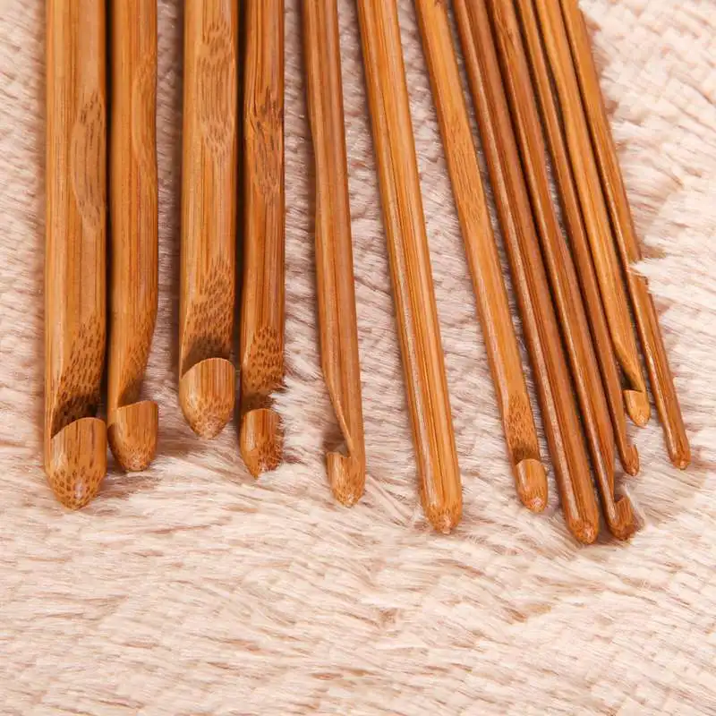 Спицы для вязания 12 размеров 15 см|crochet hook bamboo|crochet bamboo hooksize crochet hooks |
