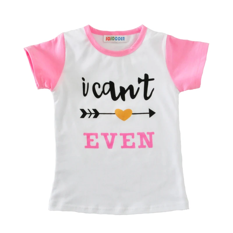 Комплекты одежды для девочек летняя Милая футболка со стрелками штаны в полоску