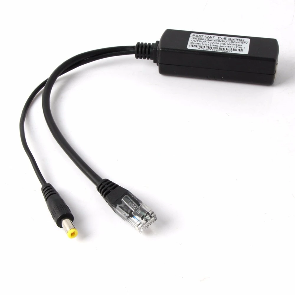 SUCAM 2 штуки Стандартный Мощность Over Ethernet POE сплитер 10/100 Мбит/с IEEE802.3af DC 12V Выход для