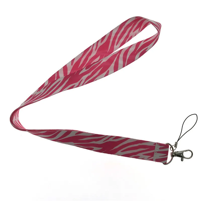 YUJUSER 5 Colors Zebra Striped Pattern Neck Strap Lanyards for Keys ID Card Gym Mobile Phone Straps USB Badge Holder Lanyard | Мобильные